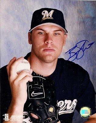 Autographed/Hand Signed 8x10 Photo Ben Sheets Milwaukee Brewers