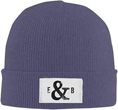 Funny E&amp;B Typographic Initials Distressed Initials Beanie Hat Knit Hat Knit Beanie