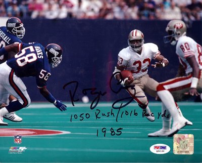 Roger Craig Autographed SF 49ers 8x10 Photo #2 1050 Rush / 1016 Rec Yds 1985 PSA/DNA