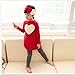 Nizimei Girls Clothing Sets 3 Pcs /Set(Headband + Shirt + Pants) 3-7 T (4T, Red)