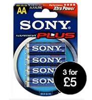 Sony Stamina Plus AA Alkaline Batteries - Pack of 4