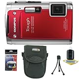 Olympus TG-610 14 MP Digital Camera (Red) (228085) Essential Starter Kit