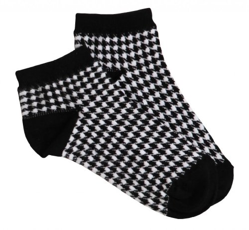 Mary Martin Designs Women's Houndstooth Size 9-11 (Fits Shoe Size 4-10.5) Black