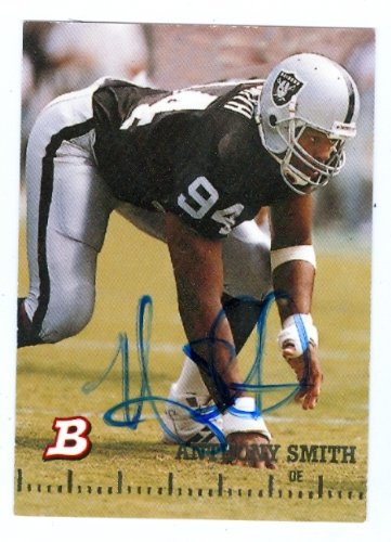 Anthony Smith Autographed/Hand Signed Football Card (Oakland Raiders) 1994 Bowman #319