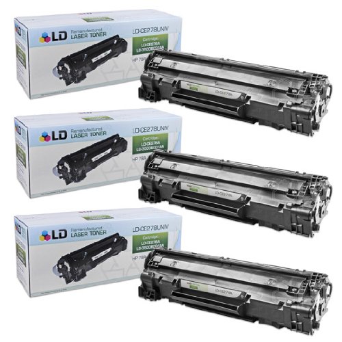 LD Remanufactured HP CE278A (78A) Set of 3 Black Toners for the P1606dn On Sale