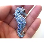 Sapphire Crystal Seahorse Animal Brooch Pin Pendant $14.99