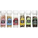 Trader Joe's Set of Six Gourmet Salt & Pepper Set with Built-in Grinder