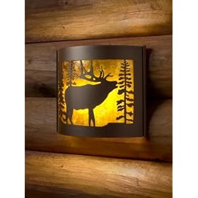 Decorative Indoor Wildlife Sconces (Bull elk/right)