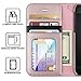 iPhone 8 Case / iPhone 7 Case, TORU Synthetic Leather Wristlet Flip Cover Folio Wallet Case with [Card Slot][ID Holder][Kickstand][Wrist Strap] for iPhone 8 / iPhone 7 - Rose Gold