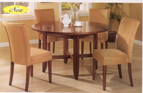 Traditional Dining Table/Microfiber Parson Chair