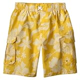 Boys' Swimwear Mossimo Supply Co. Yellow Striped Hibiscus Swim Shorts