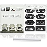 Thunder&reg; 48 Packs Chalkboard Labels Premium Waterproof Stickers and White Color Liquid Chalk Pen for Jars, Boxes, or Personalizing Anything