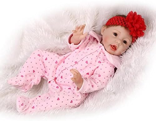 DreamRunner Soft Lifelike Reborn Baby Doll Silicone Newborn Dolls Stuffed Body 22inch 55cm Pretend Mommy Toy for Kids