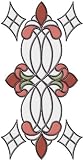 Brewster 93807 Brewster Stained Glass "Vineyard", 9 by 17, Rose