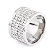Stunning White Gold 4 Rows Round Cubic Zirconia CZ Wedding Stackable Eternity Band Ring