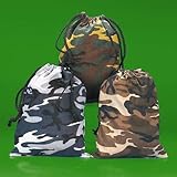 Camouflage Drawstring Bags - 12 per unit - Assorted colors