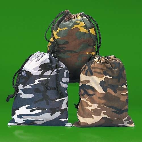 Camouflage Drawstring Bags - per unit