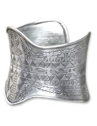 Sterling silver cuff bracelet, A River Flows