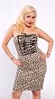 Switchblade Stiletto Leopard Pencil Tube Corset Dress Small - XL