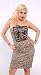 Switchblade Stiletto Leopard Pencil Tube Corset Dress Small - XL