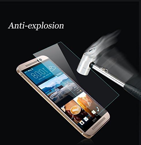 HUYSHE® for HTC M9 Tempered Glass Screen Protector, Highest Quality Premium Anti-Scratch Bubble-free Reduce Fingerprint 0.3mm Ultra-thin Screen Protector for M9 Easy Install with Lifetime Replacement Warranty