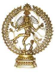 Dancing Shiva in Ring of Fire Nataraja Brass Statue India 24"