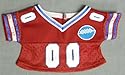 Red Football Jersey fits Webkinz, Shining Star & 8"-10" Make Your Own Stuffed Animals