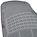 MotorTrend 100% Odorless Clean Rubber Car Floor Mat Set for Maximum Weather Protection (Charcoal Gray) -Semi Custom Fit
