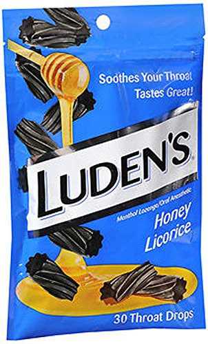 Luden's Honey Licorice Cough Drops Resealable Bag 30 ct