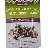 Pure Republic Milk Chocolate Nut & Seed Bark - Almond and Cashew Pieces, Chia Seeds and Puffed Quinoa Covered in Rich Mild Chocolate, with a Madagascar Bourbon Vanilla Bean Drizzle