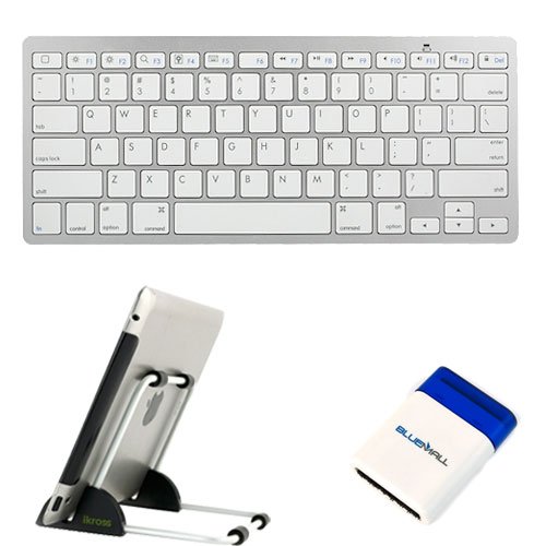 iKross Metal Stand plus Bluetooth Fullsize Keyboard for Windows Tab: Microsoft Surface Win 8 pro/ RT; Asus Vivo Tab RT TF600T; Samsung ATIV TAB; Acer Iconia W510, W700 and more Tablets