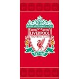 Liverpool Football Club LFC Red Border Crest Beach Bath Towel OFFICIAL
