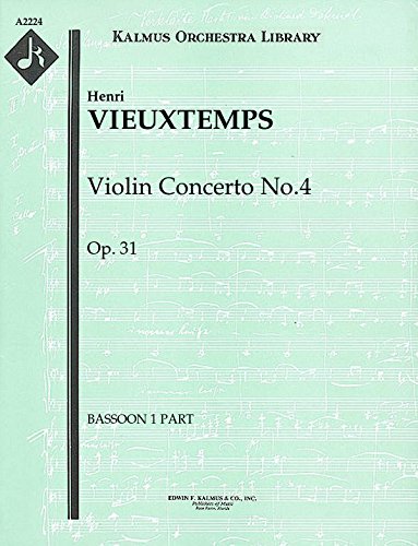 Violin Concerto No.4, Op.31: Bassoon 1 part (Qty 3) [A2224]