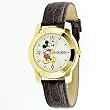 Disney Men's MCK622 Mickey Mouse Brown Strap Watch