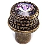 Carpe Diem Hardware 863-3VL Cach Knob with Swarovski Crystals, 1-Inch, Antique Brass by Carpe Diem H