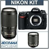 Nikon D200 Digital 10.2mp SLR Camera 2 Lens Zoom Kit Outfit with 18-135mm f/3.5-5.6G ED-IF AF-S DX Zoom-Nikkor Lens & 70mm - 300mm f/4-5.6G ED AF-S DX VR (Vibration Reduction) - USA Warranty