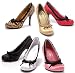 Women's 406-Doll 4 Heel Satin Pump With Velvet Bow
