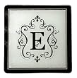 Monogram Elegant Glass Trivet - E Monogram Elegant Glass Trivet - E