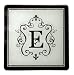 Monogram Elegant Glass Trivet - E