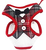 Bow Tie Dog Tuxedo Harness Paid Style for Boy & Girl (S)