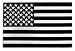 Large American Flag Black Embroidered Patch USA United States of America Iron-On Patriotic Emblem