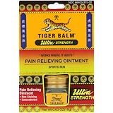 Tiger Balm Pain Relieving Ointment, Non-Staining, Ultra Strength, 0.63 Ounces (Pack of 2) ~ Tiger Balm