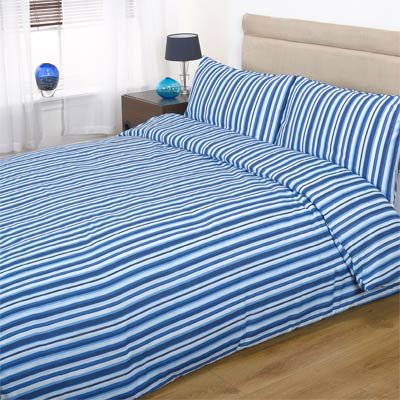 Melbourne Duvet Cover Set, Blue, Double