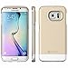 Galaxy S6 Edge Case, Vena [iSlide][Two-Tone] Dock-Friendly Slim Fit Hard Case Cover for Samsung Galaxy S6 Edge (White/Champagne Gold)