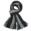100% Acrylic Men's Colorful Stripes Tassel Ends Knitted Long Scarf - Gray