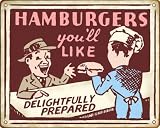 Hamburgers You'll Like Sign / Retro Wall Plaque