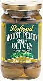 Roland Mount  Pelion Green Olives, 6.7-Ounce Dry Weight Bags (Pack of 6)