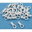 25 Sterling Silver Crimp Necklace Cord End Beading 8mm