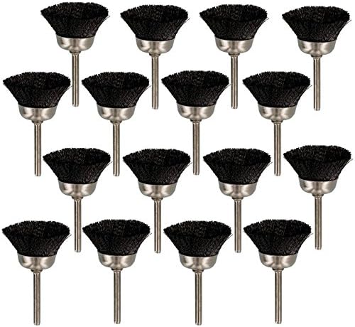 RT- 446N; 16 Pack Nylon Bristle Cup Brush Fits Dremel Rotary Tool Accessory