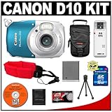 Canon PowerShot D10 Waterproof Compact Digital Camera + 16GB Card + Case +  ....